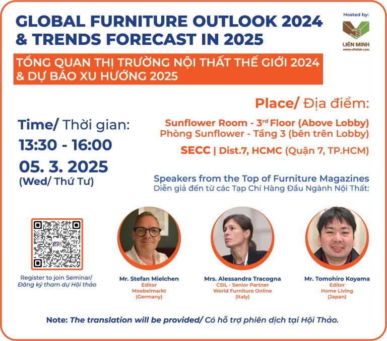 VIFA EXPO 2025' Seminar - GLOBAL FURNITURE OUTLOOK 2024 & TRENDS FORECAST 2025