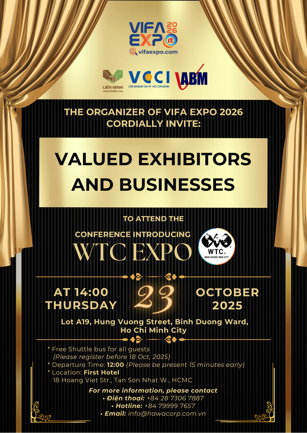 SPECIAL OFFERS FOR COMPANIES ATTENDING THE WTC EXPO EXHIBITION CENTER INTRODUCTORY CONFERENCE